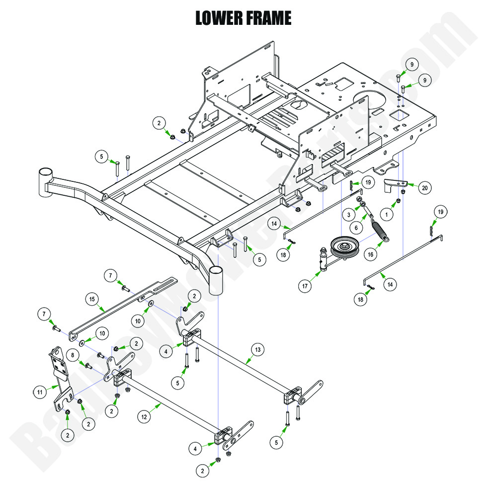3628 - Bad Boy Mower Parts Lookup > 2024 > ZT Avenger > Lower Frame